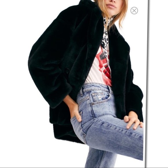 Free People Jackets & Blazers - NWOT Kate Faux Fur Coat FREE PEOPLE small
